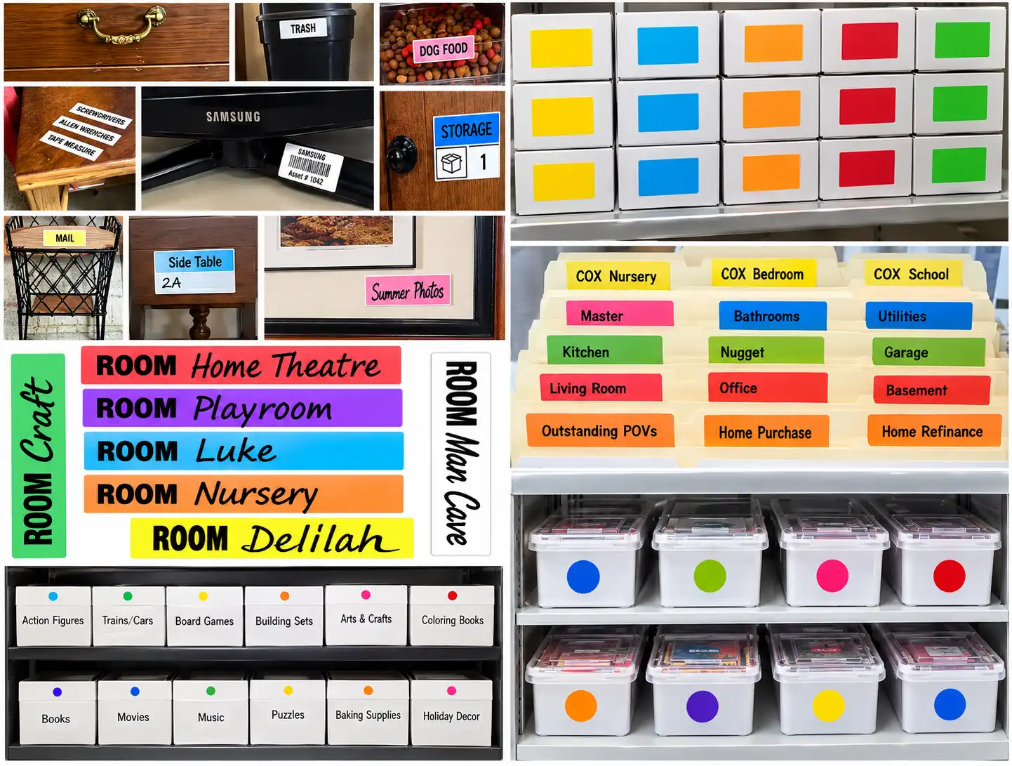TAG-A-ROOM color coding labels